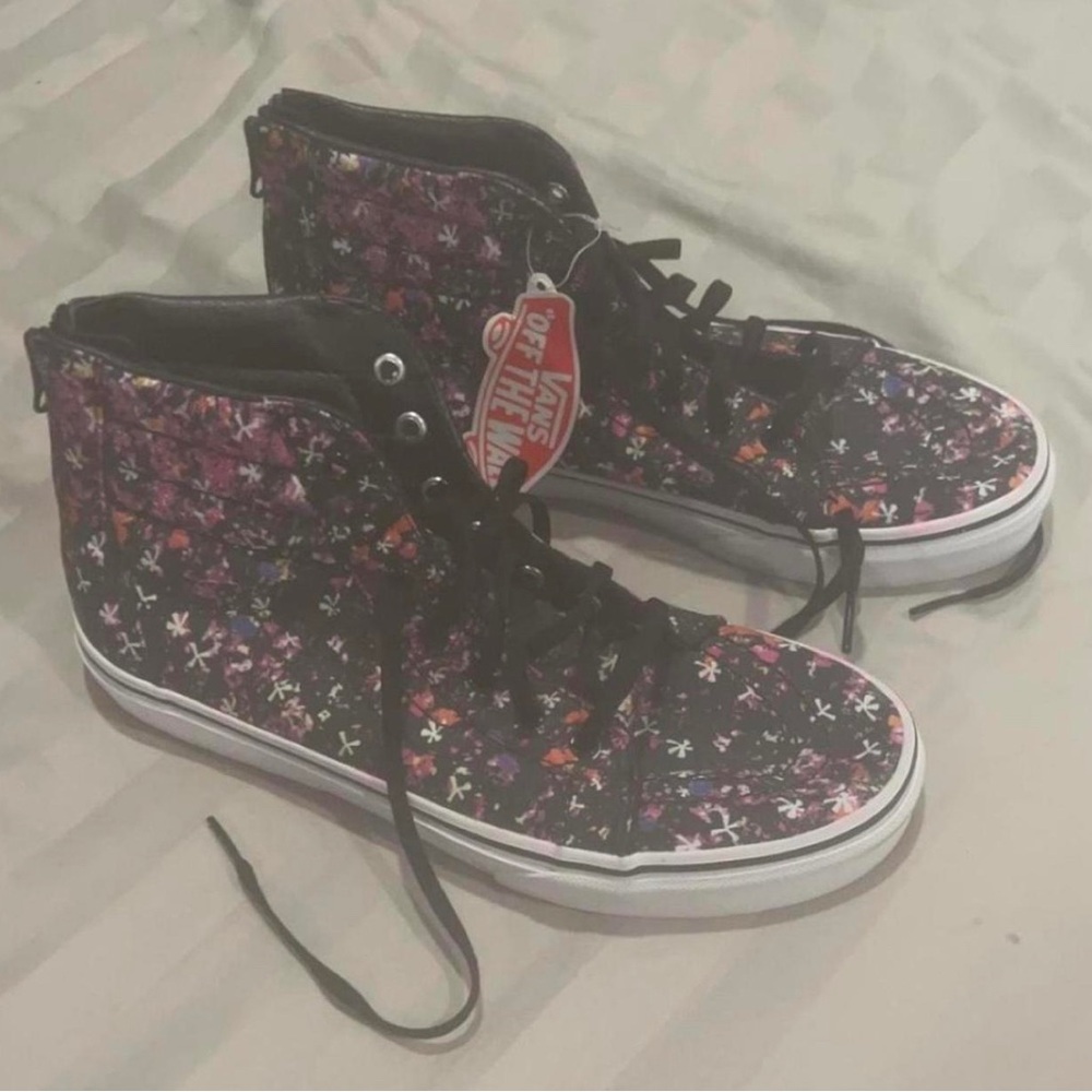 VANS Sk8-Hi Zip Up floral kid high tops